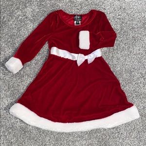 Worn once- Christmas Red Velvet Dress 3T